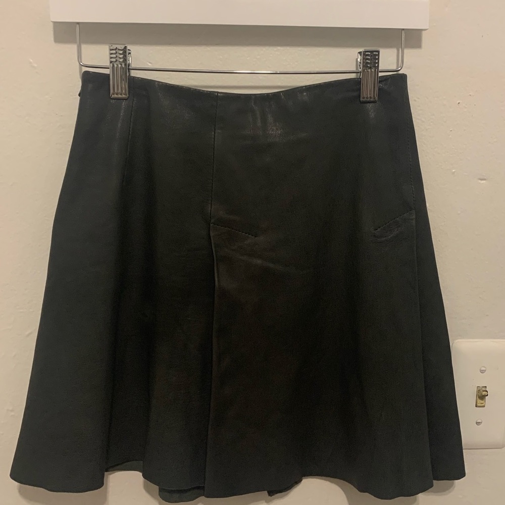 AllSaints lambskin mini skirt